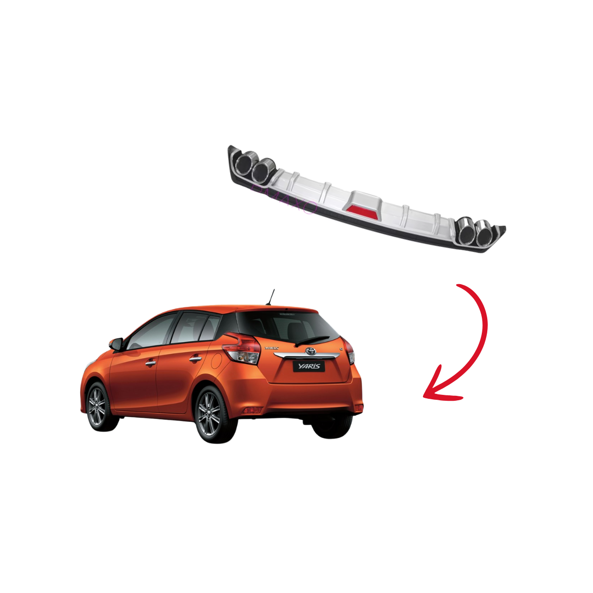 Yaris 2014 Hatchback Diffuser
